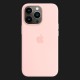 Оригінальний чохол Apple Silicone Case with MagSafe для iPhone 13 Pro (Chalk Pink) (MM2H3)