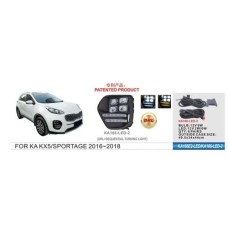 Фари дод. модель KIA Sportage/KX5/2016-18/KA-166-LED-2/DRL+Повороти/ел.проводка (KA-166-LED-2)