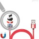 Кабель магнітний PULSO USB - Lightning 2,4А, 1m, red (тільки зарядка) (MC-2301L RD)