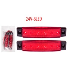 Ліхтар габаритний BL-64906RD 12-24V/6LED/96х20mm/2шт (BL-64906RD 12-24V)