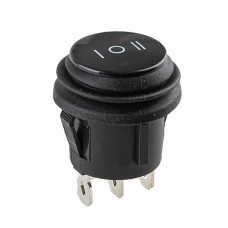 Перемикач on-off-on 12V круглий 3pin арт.YJ-WH07 (YJ-WH07)