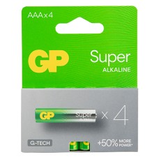 Батарейка GP SUPER ALKALINE 1.5V 24A21-SB4 лужна, LR03 (4891199218224)