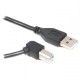 Кабель Cablexpert USB - USB Type-В (M/M), кутовий, преміум, 1.8 м, чорний (CCP-USB2-AMBM90-6)