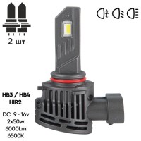 Лампи PULSO VO-HB3-HB4-HIR2/LED-chips Flip chip/9-16V/2*50W/6000Lm/6500K (VO-HB3-HB4-HIR2  9005/9006)