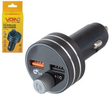 Модулятор FM, VOIN W-3301, 12-24V 2 USB 3,1A, Bluetooth 5.0, Hands-free, ambient light (W-3301)