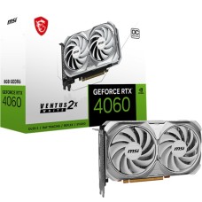 Відеокарта GF RTX 4060 8GB GDDR6 Ventus 2X White OC MSI (GeForce RTX 4060 VENTUS 2X WHITE 8G OC)