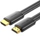 Кабель HDMI M - M, 2.0 м, V2.1, 8K 60Гц, плаский з обплетенням, Vention