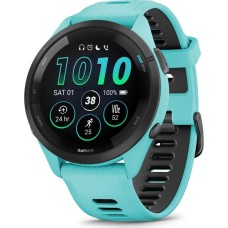 Смарт-годинник Garmin Forerunner 265 Black Bezel with Aqua Case and Aqua/Black Silicone Band (010-02810-52)