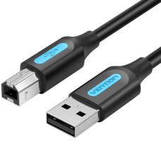 Кабель USB AM-BM, 3.0 м, 480Mbps Printer PVC чорний Vention