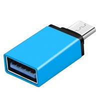 Перехідник USB3.1 Type-C - USB 3.0 AF (OTG) Blue