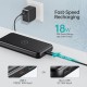 Повербанк Choetech 10000mAh, 18W PD QC3.0, Wireless 10W, USB-C In/out, USB-A+Micro Li-pol чорний