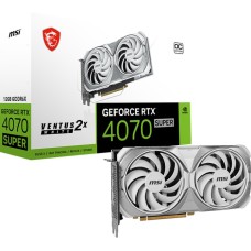 Відеокарта GF RTX 4070 Super 12GB GDDR6X Ventus 2X White OC MSI (GeForce RTX 4070 SUPER 12G VENTUS 2X WHITE OC)