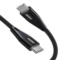 Кабель USB 2.0 Type-C M-M, 1.2 м, (60W) обплетення, чорний Choetech