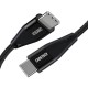 Кабель USB 2.0 Type-C M-M, 1.2 м, (60W) обплетення, чорний Choetech