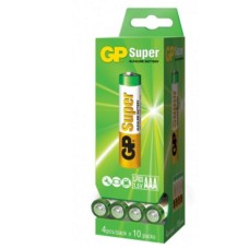 Батарейка GP SUPER ALKALINE 1.5 24A-2DP40-S4 лужна, LR03 AAA (4891199071850)