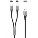 Кабель USB 2.0 AM - 2хType-C M, 1.0 м Y-Splitter Charging Cable 2.4А 480Mbps Aluminum Alloy Vention