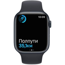 Смарт-годинник Apple Watch Series 7 GPS 41mm Midnight Aluminum Case With Midnight Sport Band (MKMX3)