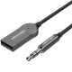 автомобільний аудіоприймач AUX TRS 3.5мм USB Bluetooth 5.0 Coiled Cable 1.5M Gray Zinc Alloy