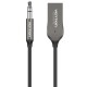 автомобільний аудіоприймач AUX TRS 3.5мм USB Bluetooth 5.0 Coiled Cable 1.5M Gray Zinc Alloy