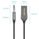 автомобільний аудіоприймач AUX TRS 3.5мм USB Bluetooth 5.0 Coiled Cable 1.5M Gray Zinc Alloy