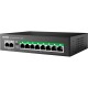 Комутатор Netis P110GC 10xGE (8xPoE, 2xUplink), 120Вт, Некерований