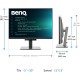 TFT 28.2" BenQ RD280U, IPS, 3840x2560, 3:2, USB-C, HDMI, DP, HAS, Pivot, колонки, металік-сірий