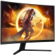 TFT 31.5" AOC CQ32G4VE, VA, QHD, 180Гц, 0,5 мс, вигнутий, 2хHDMI, DP, чорно-сірий