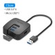 Хаб USB 3.0 -> 4xUSB 3.0 + MicroUSB чорний Vention