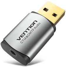 Звукова плата USB Vention Audio USB - 1х3,5 мм jack 4pin Metal (OMTP-CTIA)