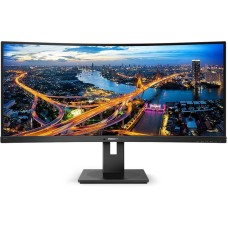 TFT 34" Philips 345B1C, VA, 3440x1440 WQHD, вигнутий, DP, HDMIx2, USB хаб, Pivot,  колонки, чорний