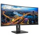 TFT 34" Philips 345B1C, VA, 3440x1440 WQHD, вигнутий, DP, HDMIx2, USB хаб, Pivot,  колонки, чорний