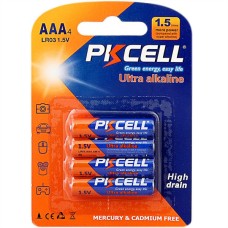 Батарейка AAA/HR3, 1.5V, Лужна, PKCELL, 4pc/card