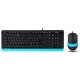 Комплект (клавіатура, миша) A4Tech F1010 Black/Blue USB