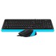 Комплект (клавіатура, миша) A4Tech F1010 Black/Blue USB