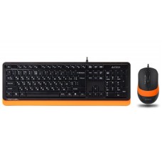 Комплект (клавіатура, миша) A4Tech F1010 Black/Orange USB