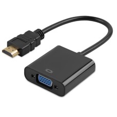 Перехідник HDMI M - VGA F чорний (без звуку) OEM