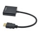 Перехідник HDMI M - VGA F чорний (без звуку) OEM