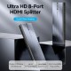 Сплітер HDMI 1.4 UHD 4K 30Hz 3D, HDCP 1x8 ports Чорний Vention