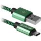 Кабель USB AM-Type-C M, 1.0 м, зелений, 09-03T PRO Defender