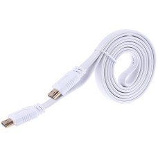 Кабель HDMI M - M, 1.5 м, V1.4, 4K 60Hz, плаский, білий