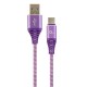 Кабель Cablexpert USB - USB Type-C V 2.0 (M/M), 2 м, Purple/White (CC-USB2B-AMCM-2M-PW)