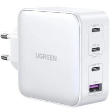 Зарядний пристрій 4xUSB 100W GaN (3хUSB-C+USB-A) білий CD226 Ugreen