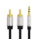 Кабель Vention AUX 3.5 mm M - 2xRCA M, 1 m, Black (BCFBF)