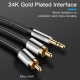 Кабель Vention AUX 3.5 mm M - 2xRCA M, 1 m, Black (BCFBF)