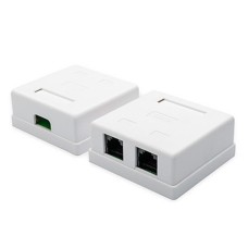 Розетка Atcom (15254) зовнішня UTP 5e 2-порти RJ45