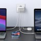 Зарядний пристрій 4xUSB 100W (3хUSB-C+USB-A) Gan білий CD226 Ugreen