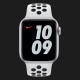 Оригінальний ремінець для Apple Watch 42/44/45/49 mm Nike Sport Band (Pure Platinum / Black) (MX8F2)