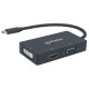 Док-станція USB3.1 Type-C --> HDMI/DVI-I/VGA Black Manhattan