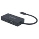 Док-станція USB3.1 Type-C --> HDMI/DVI-I/VGA Black Manhattan