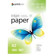 Фотопапір PrintPro глянцевий 180г/м2 A3 100арк (PGE180100A3)